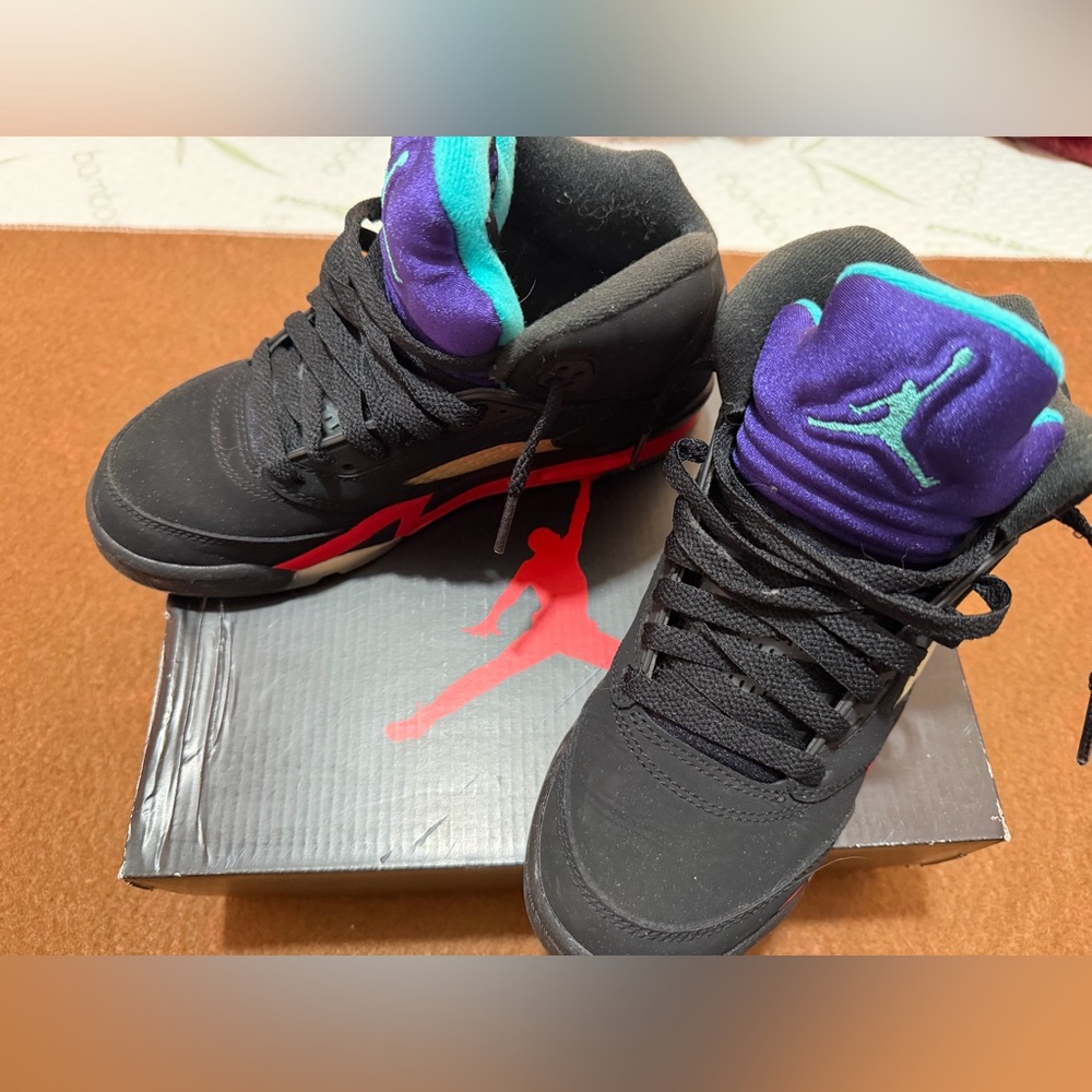 Jordan Kids Sneakers Black and Purple
